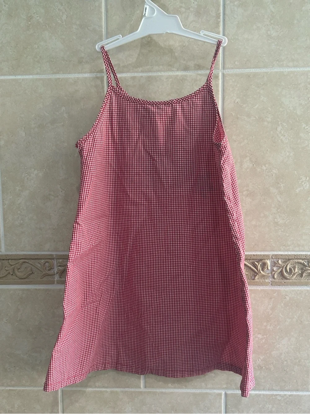 Rosalina Gingham Beach Applique Dress